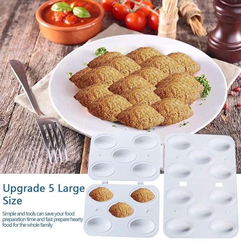 YINRONG Meatball Mold，Kibbeh Meatloaf Maker Press Manual Tool Durable DIY Pla... gallery