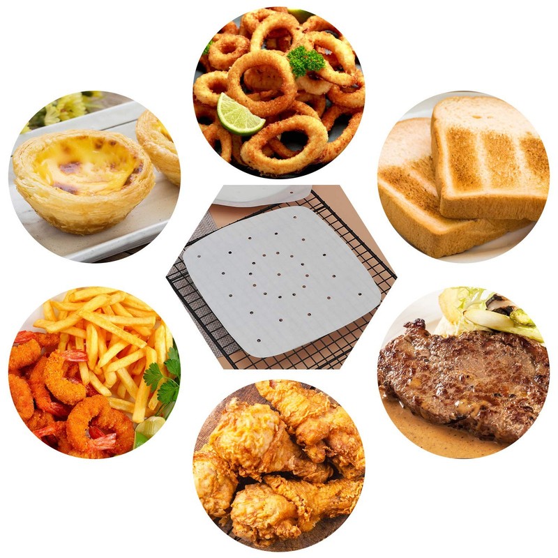 Beasea Air Fryer Square Liners 8 Inch, 200pcs Parchment Paper 8 White gallery