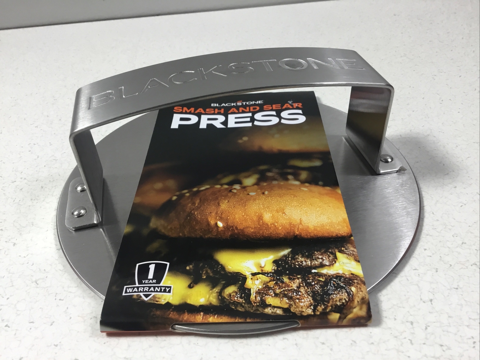 Blackstone 5349 Smash and Sear Press Burger Tool Stainless Steel Grill Gift gallery