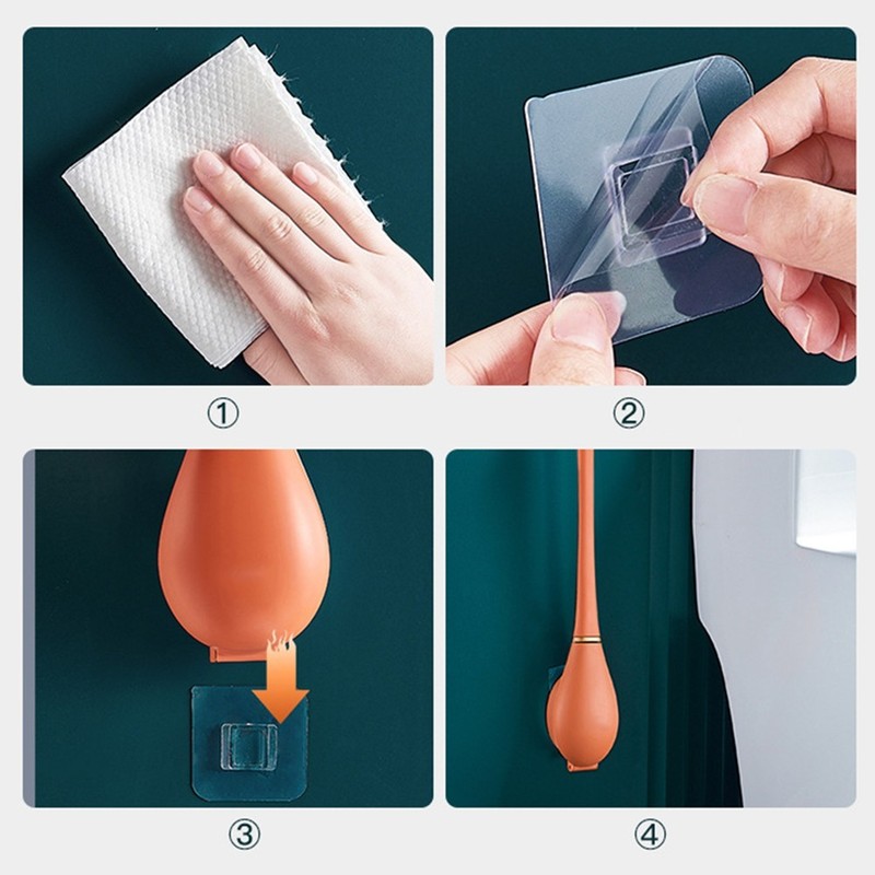 Silicone Toilet Brush with Special Head Shape Reaches Every Corner Effortlessly gallery