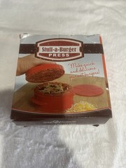 STUFF-A-BURGER PLASTIC HAMBURGER PATTY MAKER PRESS BBQ NO MESS PRESS