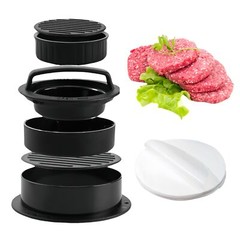 Hamburger Press Patty Maker – 3-in-1 Non-Stick Hamburger Maker for Home Cooks…