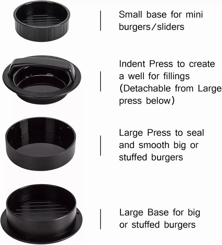 3-in-1 Stuffed Burger Press Hamburger Press Patty Maker with 100pcs Wax Paper gallery