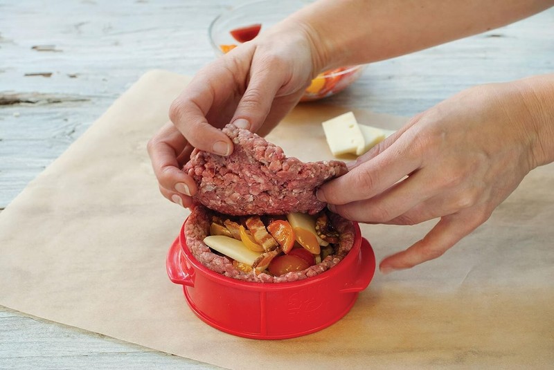 Charcoal Companion CC5119 Jucy Lucy Stuff-a-Burger 3/4 pound Hamburger Press gallery
