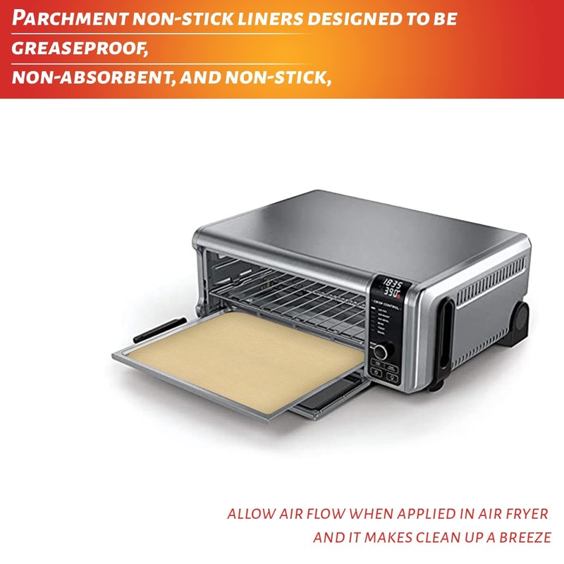 WMKGG 12 inch Air Fryer Parchment 12"x12"-100 pcs Paper, Unbleached gallery