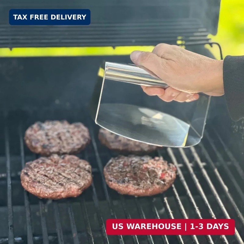 Outset Burger Smasher, Stainless Steel, 6" Grill Burger Press gallery