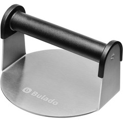 6″ Round Stainless Steel Burger Press Smasher Tool with Non-Stick Coating & Heat