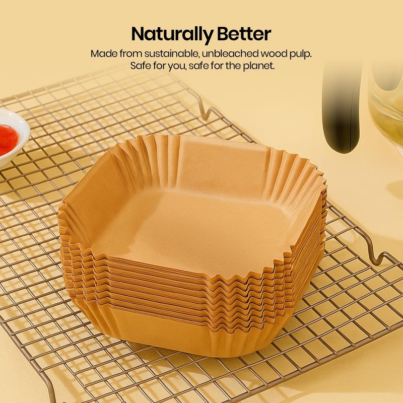 AAFEEN 125 Pcs Square Air Fryer Liners 8 Inch - Disposable Large, gallery