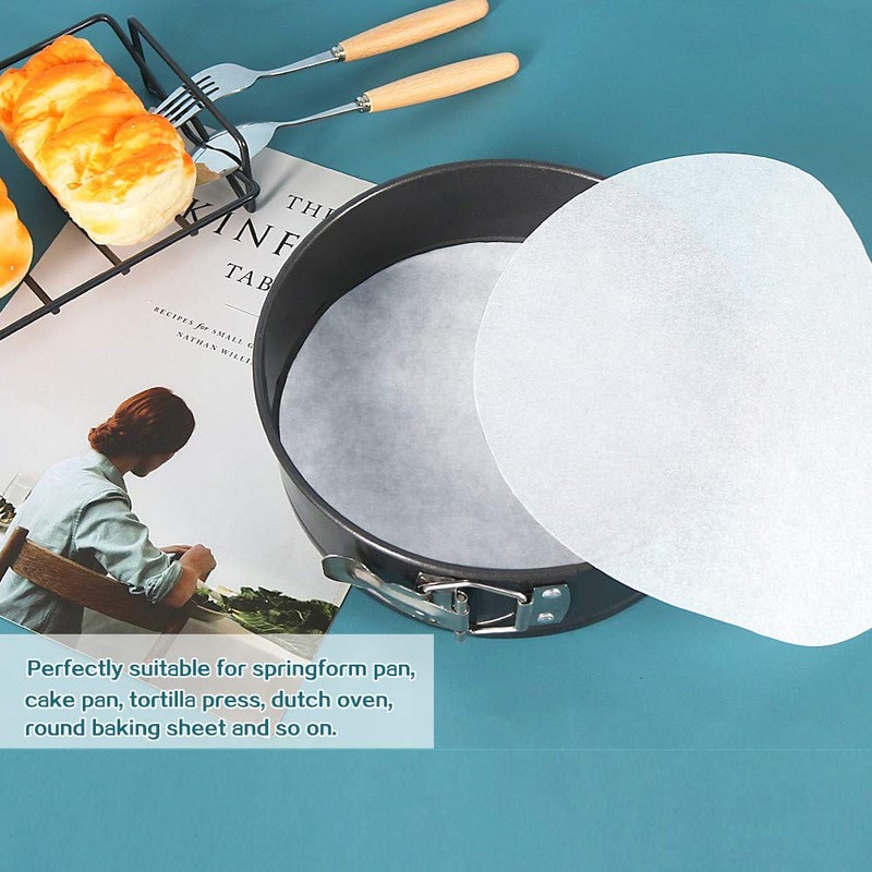 8 Inch Parchment Paper Rounds, Set of 100, Non Stick 8inch-100pcs, White gallery