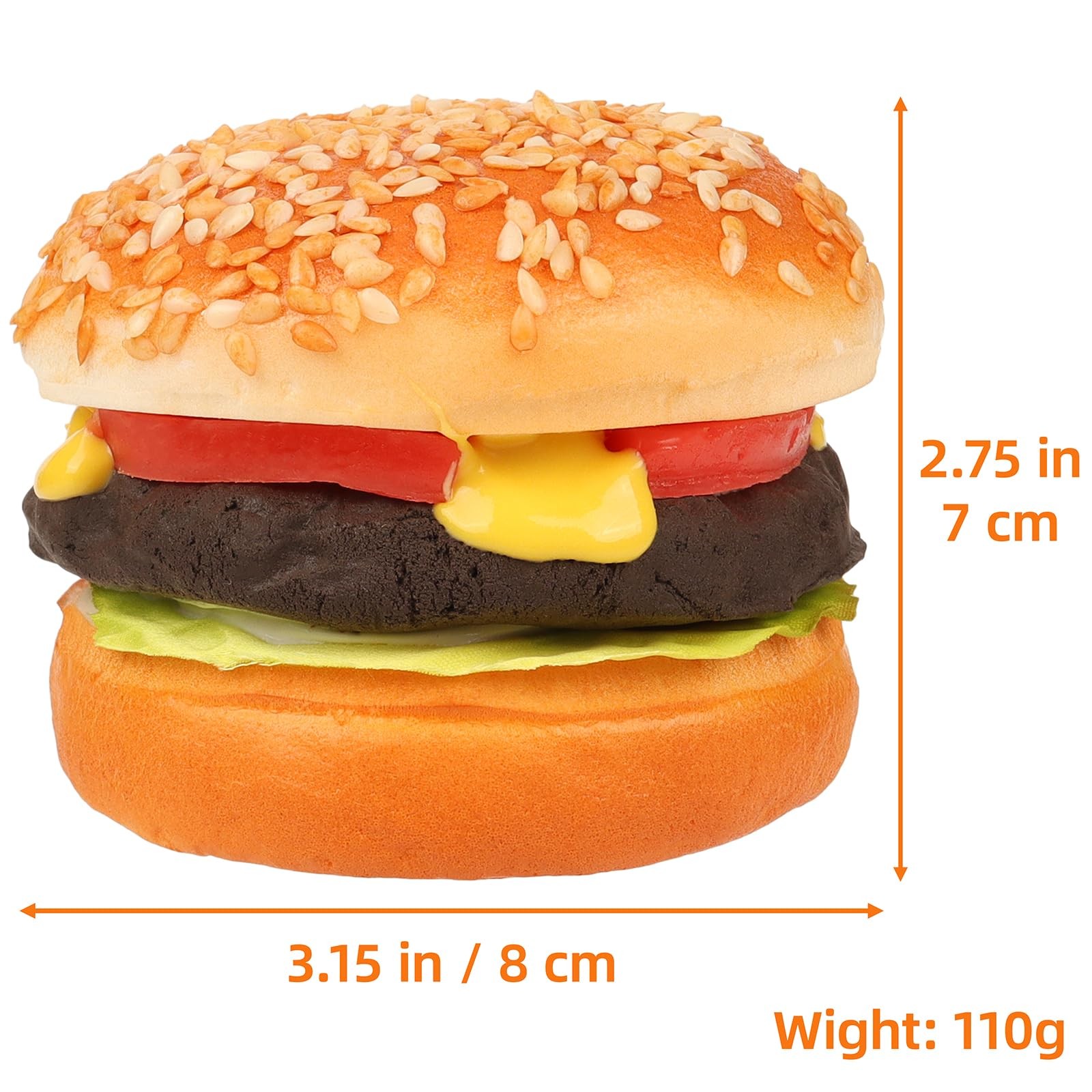 CHRWAKLE Artificial Hamburger Fake Burger Realistic Food Display Golden Brown gallery