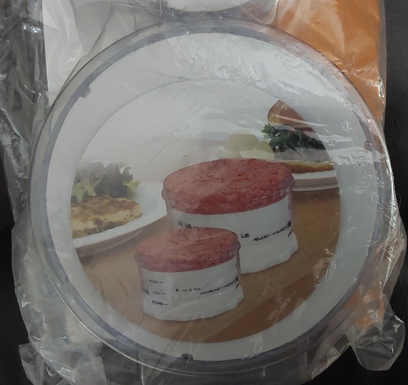KitchenArt Adjust-A-Burger Press Set, Plastic, 2-Piece, White gallery