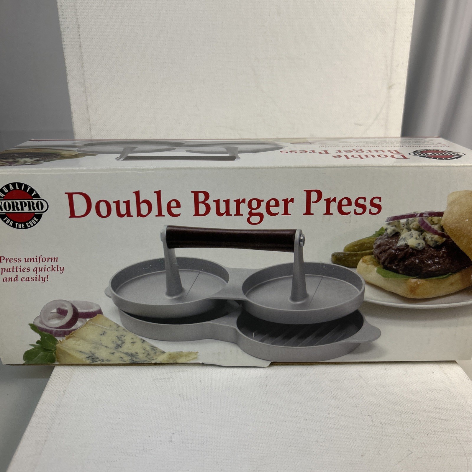 Norpro Nonstick Cast Aluminum Double Hamburger Press gallery