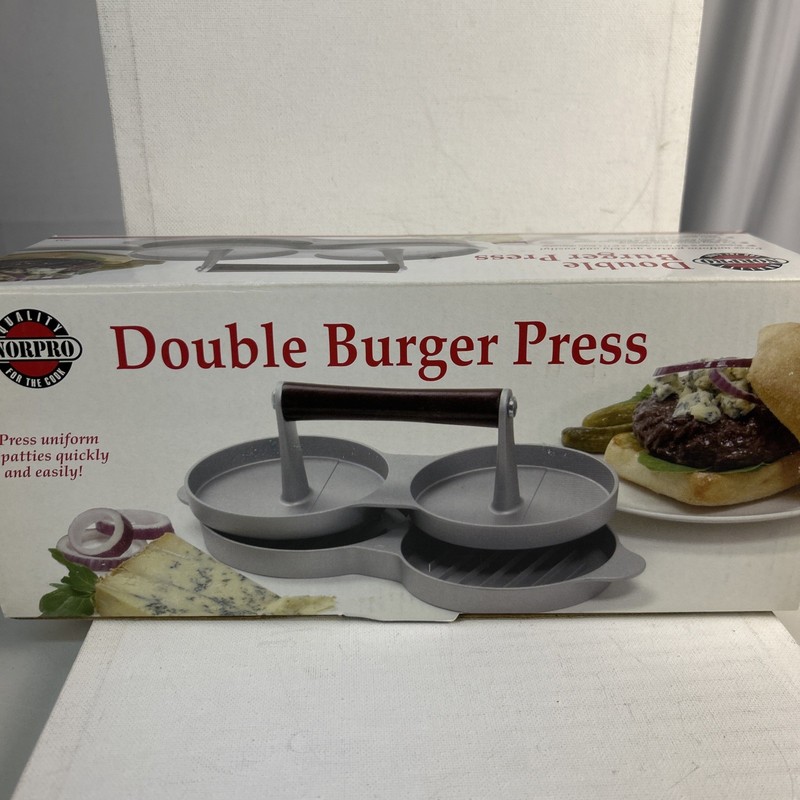 Norpro Nonstick Cast Aluminum Double Hamburger Press gallery