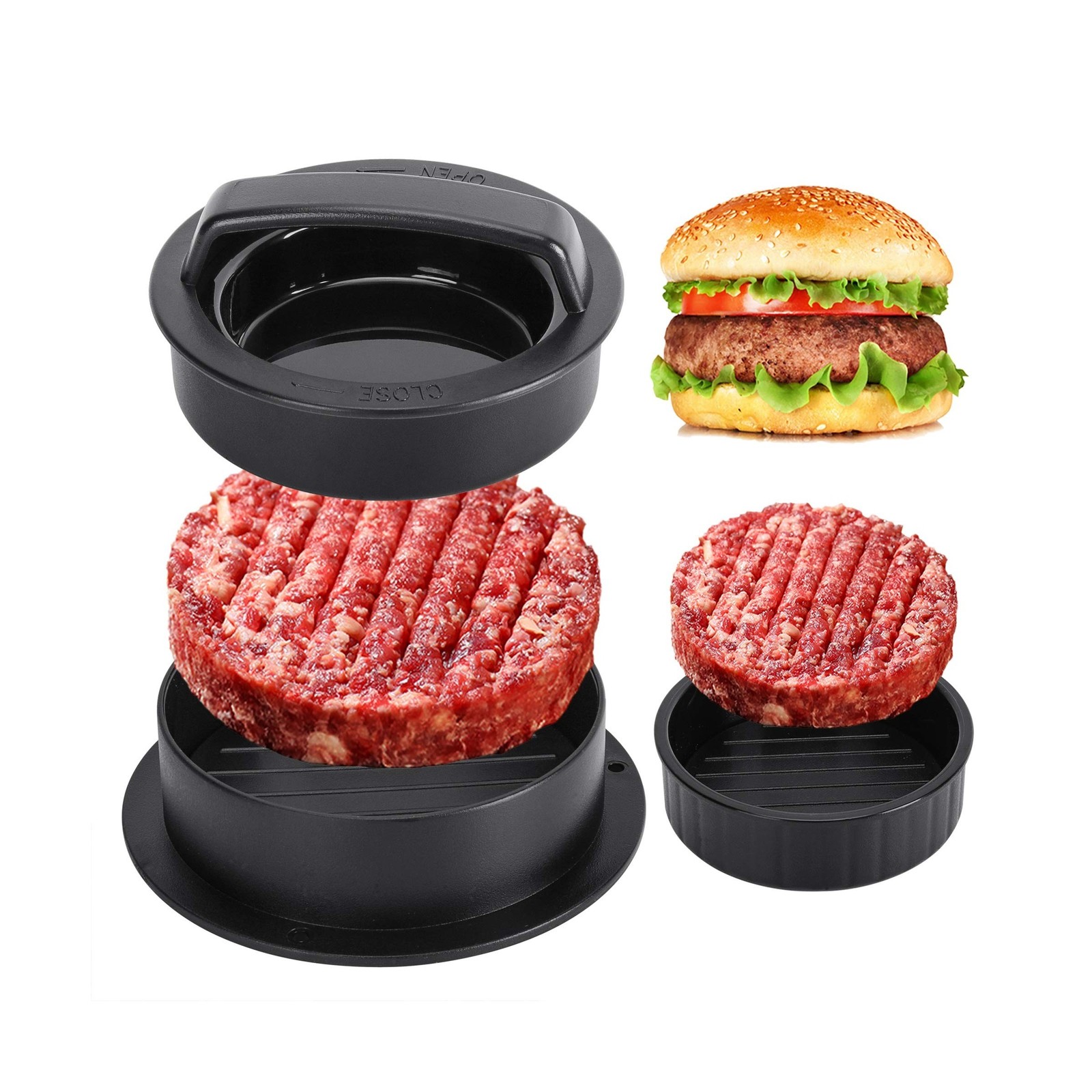 Burger Press Hamburger Patty Maker Slider Press Stuffed Burger Patty Press Re... gallery