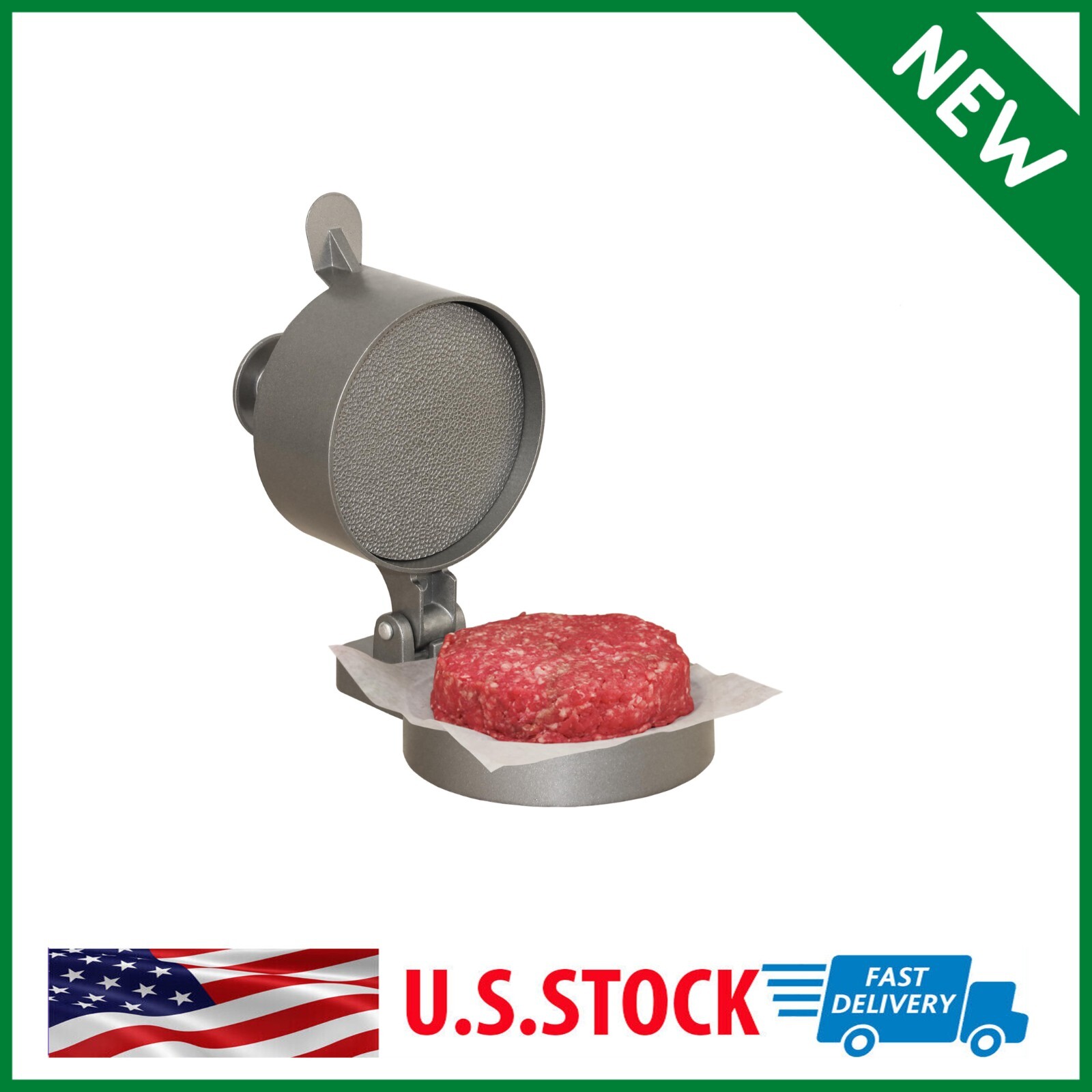 Weston Burger Press, Makes 4 1/2" Diameter Patties for Hamburger, Crab Cakes, Sa gallery