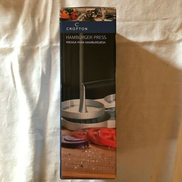 Aldi Crofton Hamburger Press Heavy Duty Cast Aluminium Frame NIB Non-stick Coat gallery