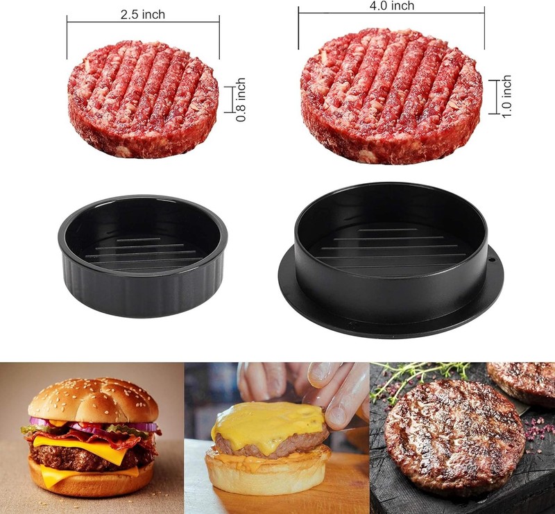 3 in 1 Non-Stick Burger Press Kit for Perfect Patties - Gift for Grill Lovers gallery