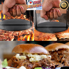 SmashBurger 6″ Burger Press Round Smasher Grill Press BBQ Beef Chicken SavesTime