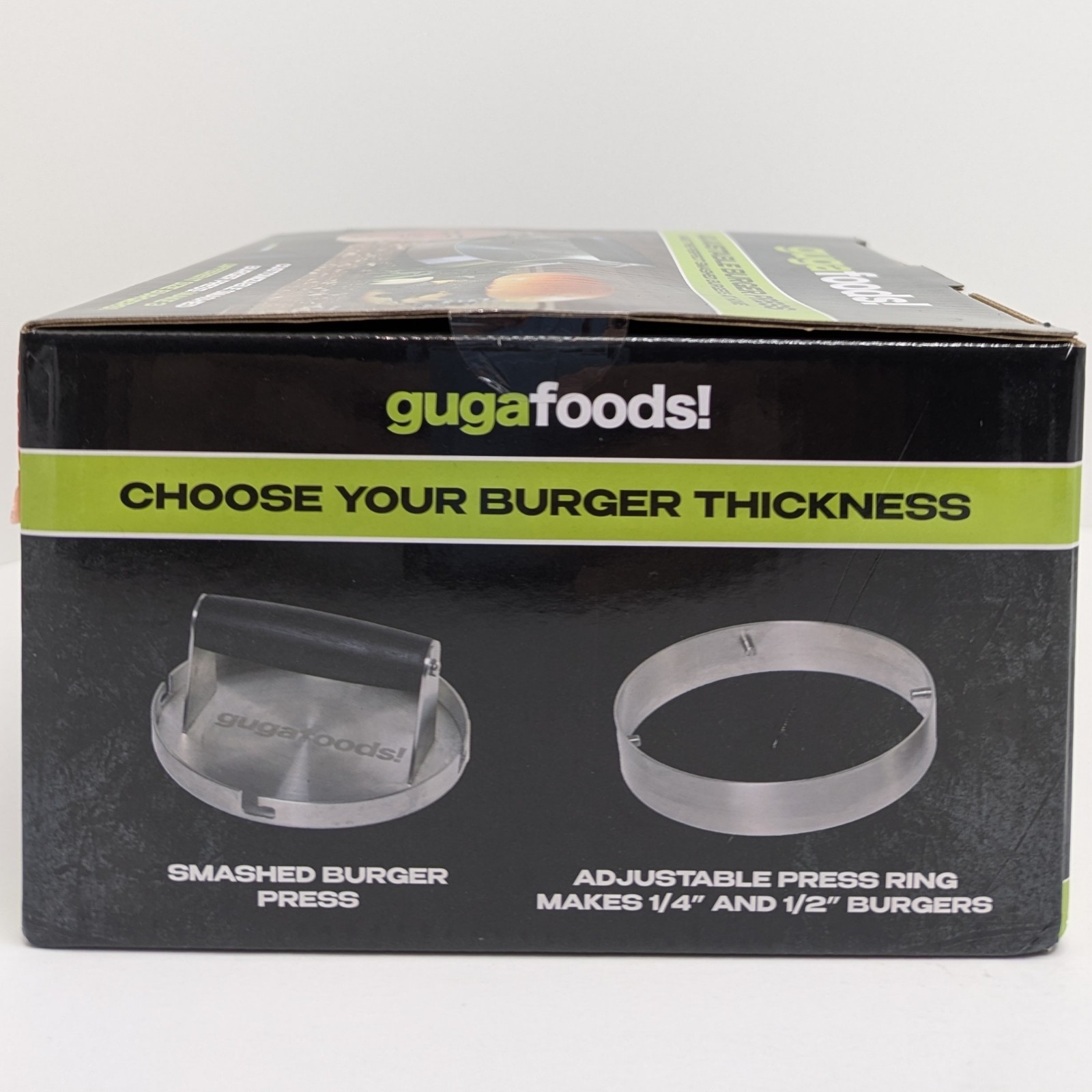 Guga Foods Adjustable Burger Press Makes 3 Sizes Patty Maker Tool Smashed Burger gallery