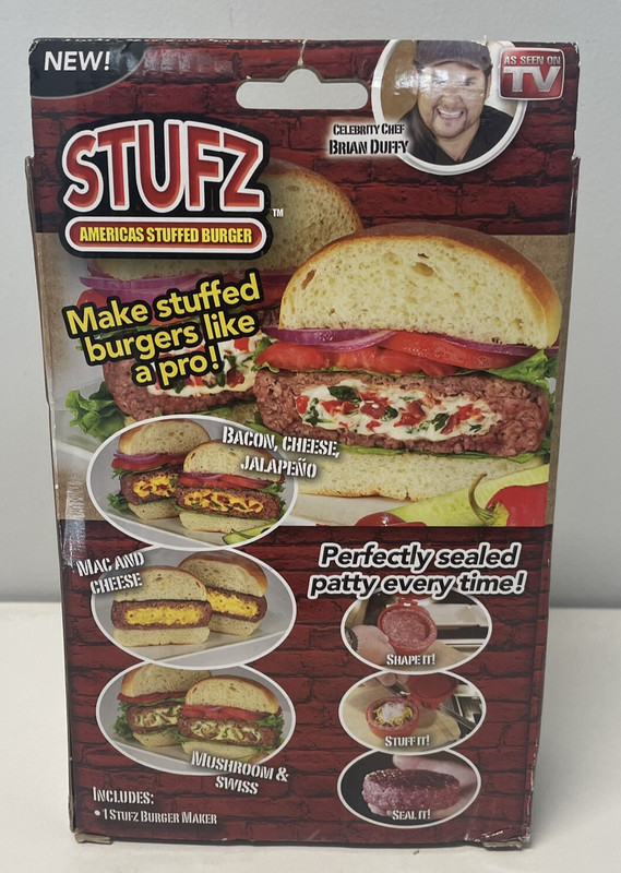 STUFZ Americas Stuffed Burger (1 Pack) | Make Burgers Like a Pro, As-Seen-On TV gallery