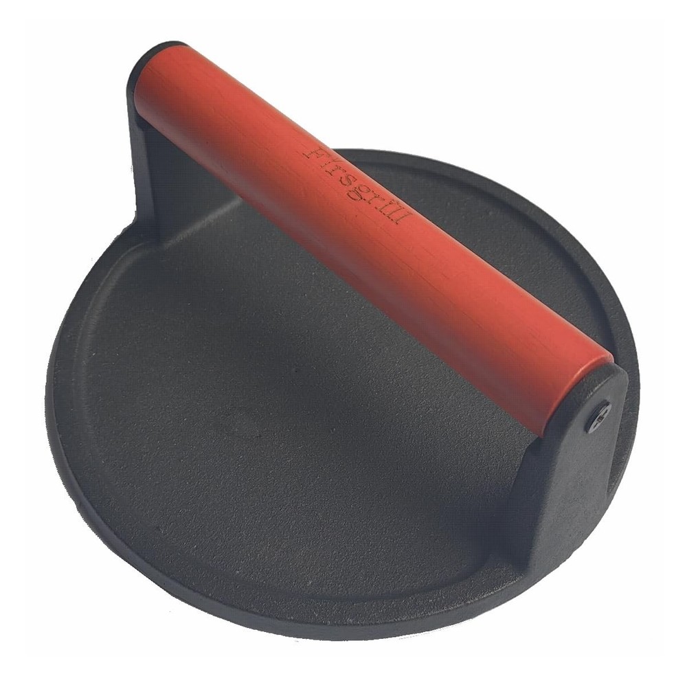 Firsgrill Burger Press 6.6" Round HeavyDuty Cast Iron Smash Meat Steak with W...