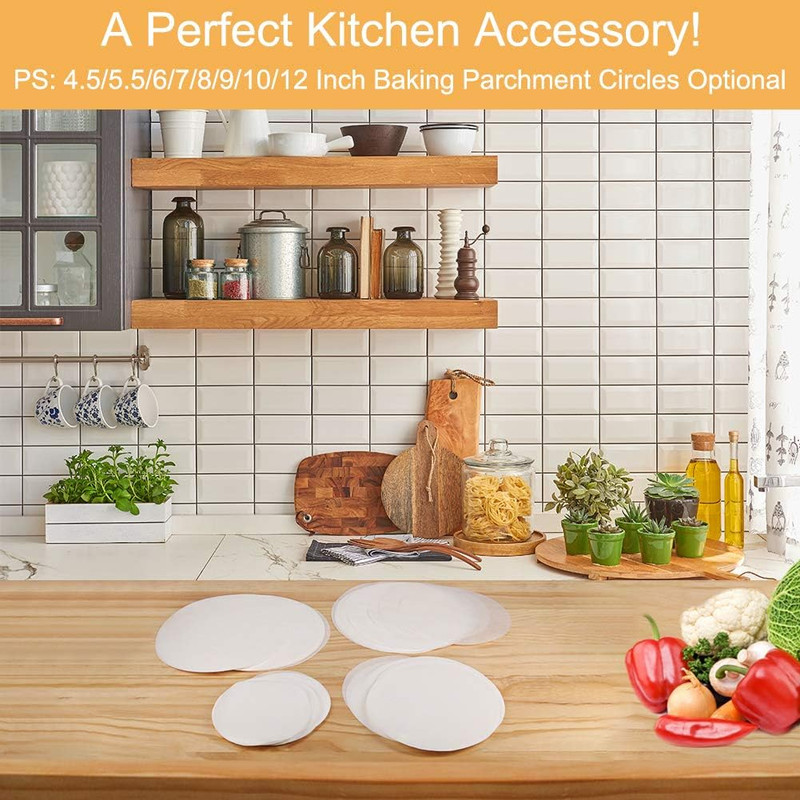 Burger Patty Paper Rounds for 4/4.5 Inch Burger Press, 200Pcs 4.5Inch Baking Par gallery