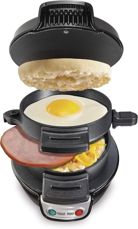 Electric Burger Maker Machine Raf Breakfast Sandwich Maker with Egg Cooker Ring gallery
