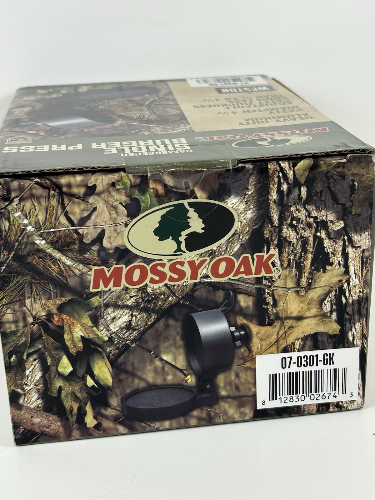 Single Burger Press Heavy Duty - Mossy Oak Gamekeeper, Weston 4.5” Patty Press gallery