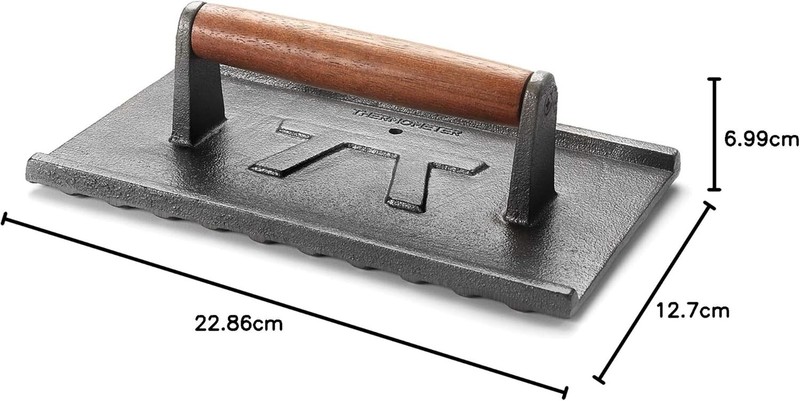 Versatile Cast Iron Grill Press for Evenly Cooked Meats - Indoor & Outdoor Use gallery