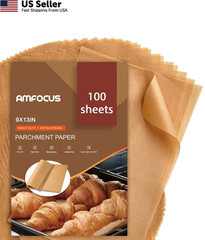Parchment Paper Sheet 100PCS 9×13 Precut Unbleached Non-Stick Baking Quarter USA