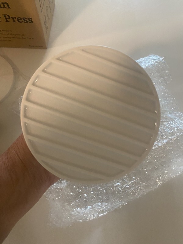 Meykers Porcelain Burger Press 5" Hamburger Patty Press Burger Mold Ring NIB gallery