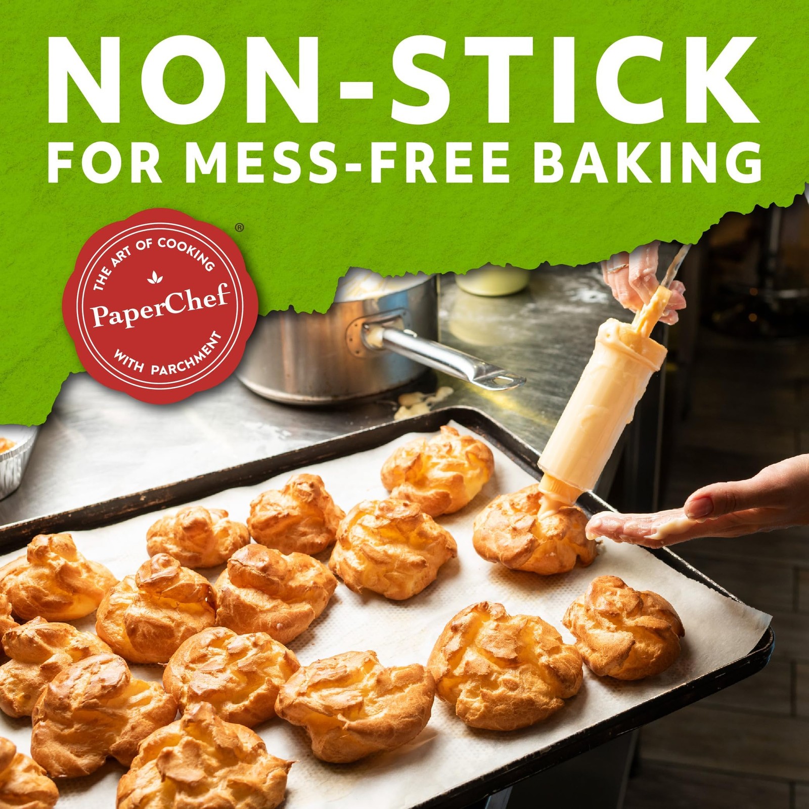 PaperChef Culinary Parchment Non-Stick Pre-cut 41 sq ft (Pack of 1), Natural gallery