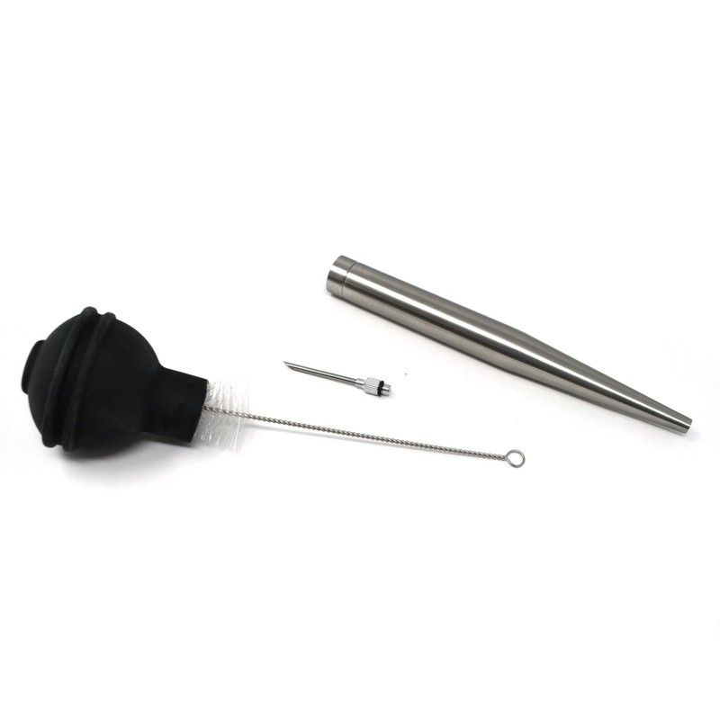 Norpro Deluxe Stainless Steel Baster with Injector and Cleaning Brush 11" x 2... gallery