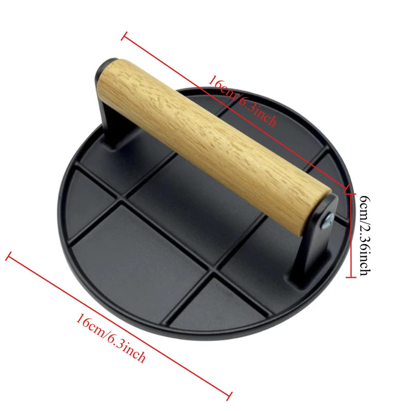 Aluminum Alloy Meat Press Manual Burger Press Non Stick round Meat Patty Burger gallery