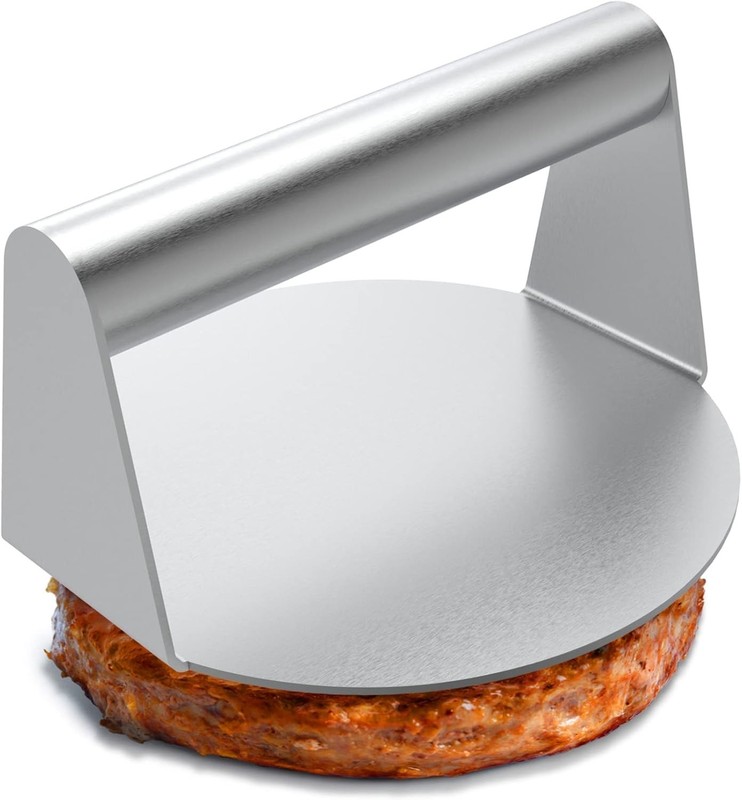 Efficient Burger Press - 5.5 Inch Stainless Steel Smasher, Dishwasher Safe gallery