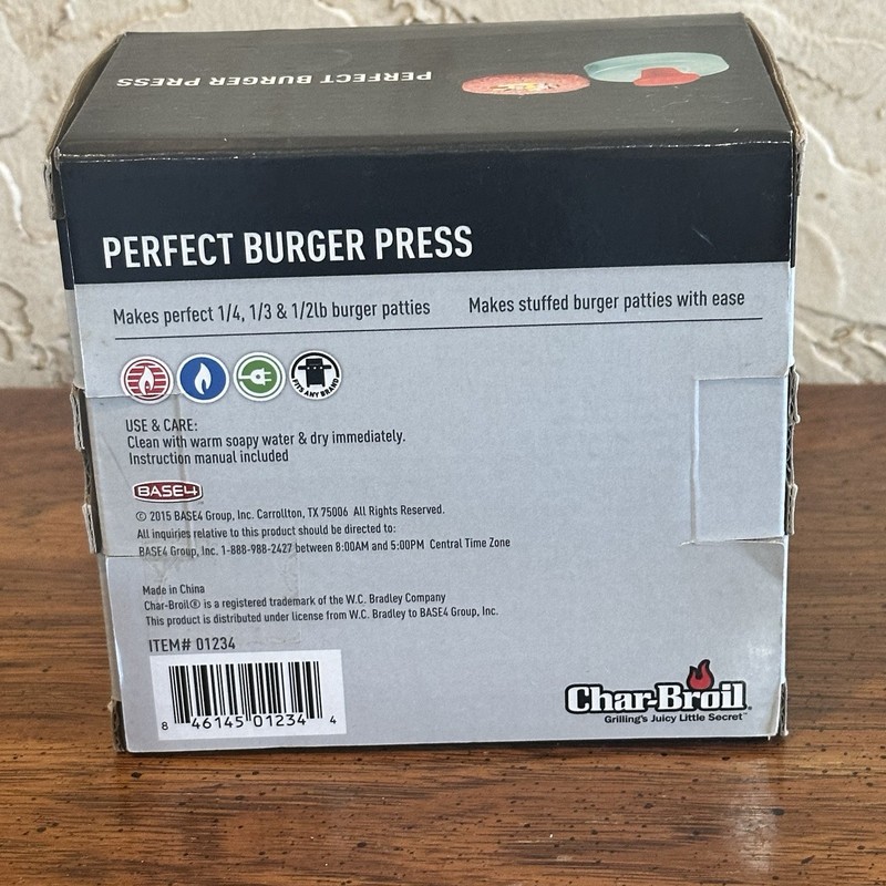 Char-Broil Perfect Burger Press- Makes Regular Burger Patties & Stuffed Patties gallery