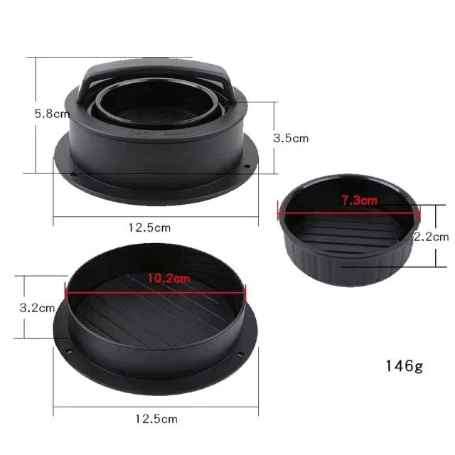 Non Stick 3-In-1 Stuffed Burger Press Hamburger Patty Mold Maker Slider BBQ gallery