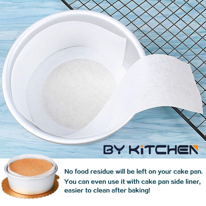 9 Inch Round Parchment Paper, Set of 200, Non Stick Baking 9inch, White gallery