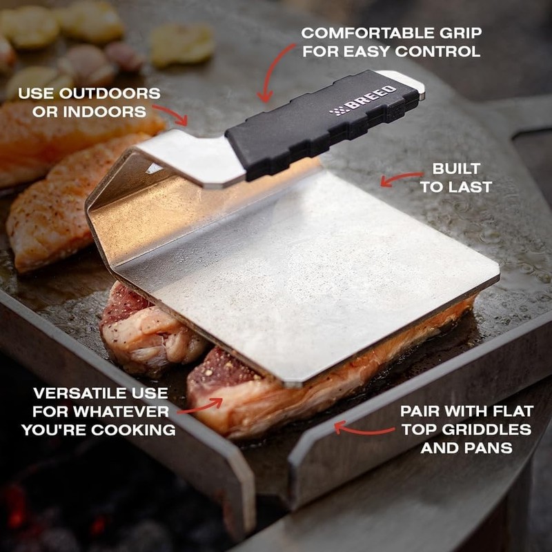 Griddle Press, 2.6 lbs - Heavy-Duty, Stainless Steel, Made - Smash Burgers, ... gallery