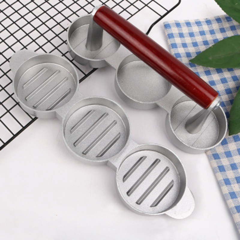 Hamburger Presses Nonstick 3 Slot Small Burger Patties Triple Beef9996 gallery