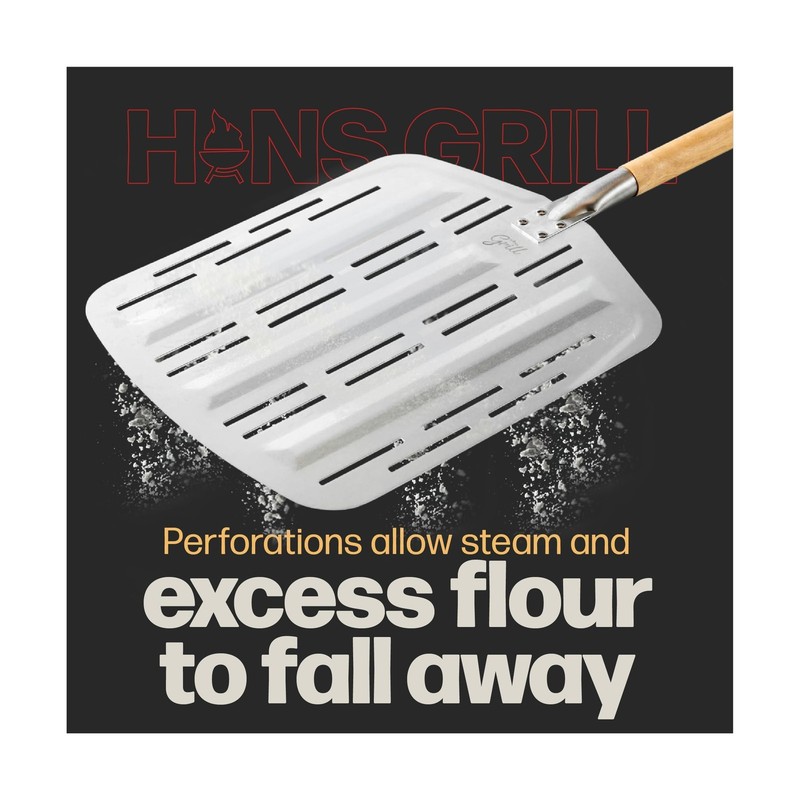 Hans Grill Pizza Peel PRO | Made for XL Pizza 12 inch + | Profe... FAST USA SHIP gallery