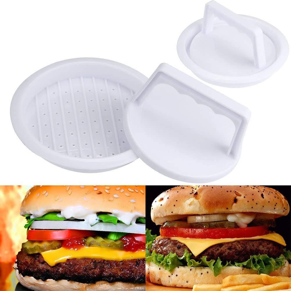 2 PCS Plastic Hamburger Meat Patty Maker Burger Press Set Kitchen BBQ Grilling gallery