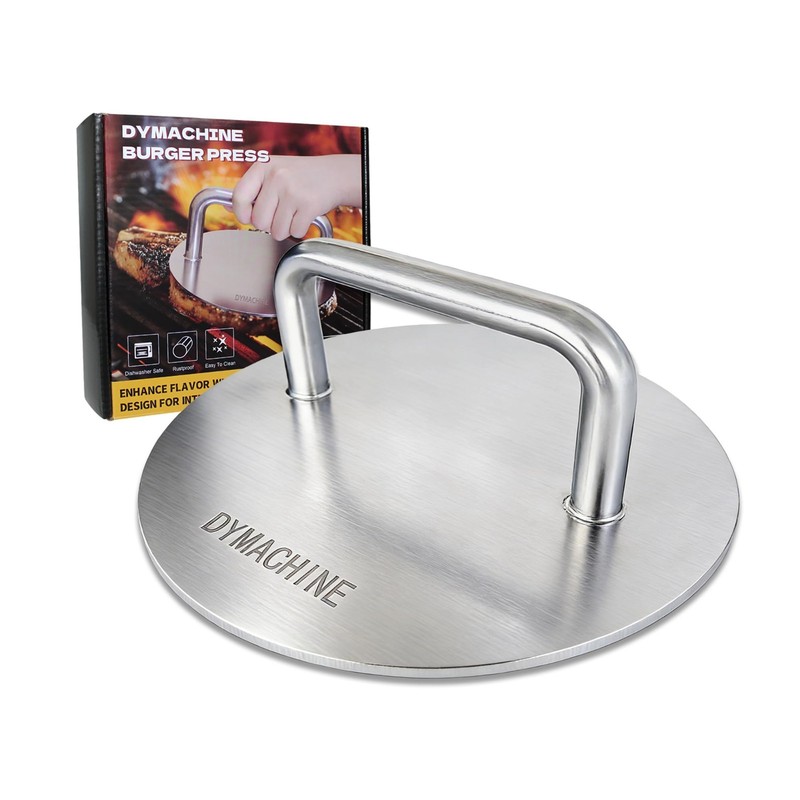 7" Stainless Steel Burger Press - Heavy Duty Non-Stick Smasher for Grilling Beef gallery
