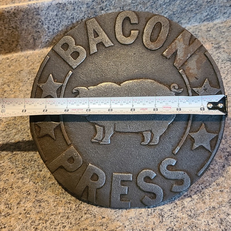 Cast Iron Grill Press NORPRO Heavy Duty Bacon Burger Meat Press Wood Handle (Z6) gallery