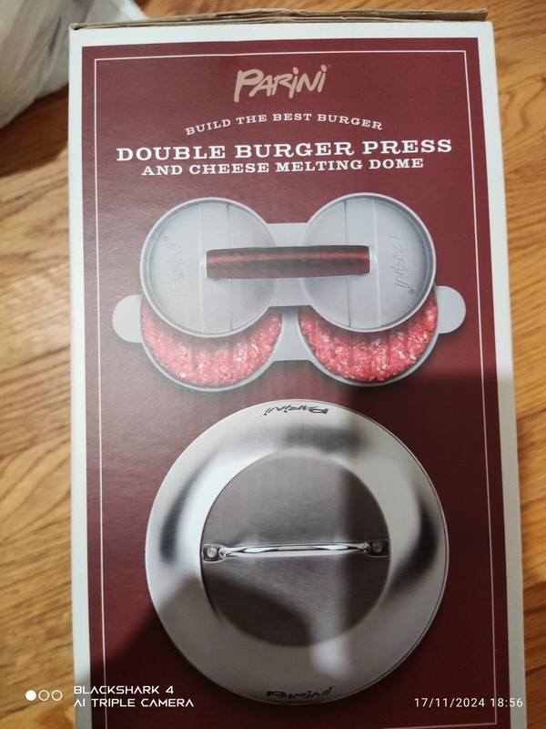 Parini Double Burger Press Cheese Melting Dome gallery