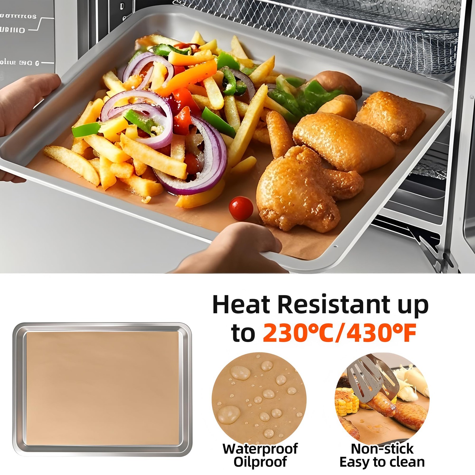 Parchment Paper for Gourmia Toaster Oven Air Fryer, 100 PCS 12*12 inches gallery