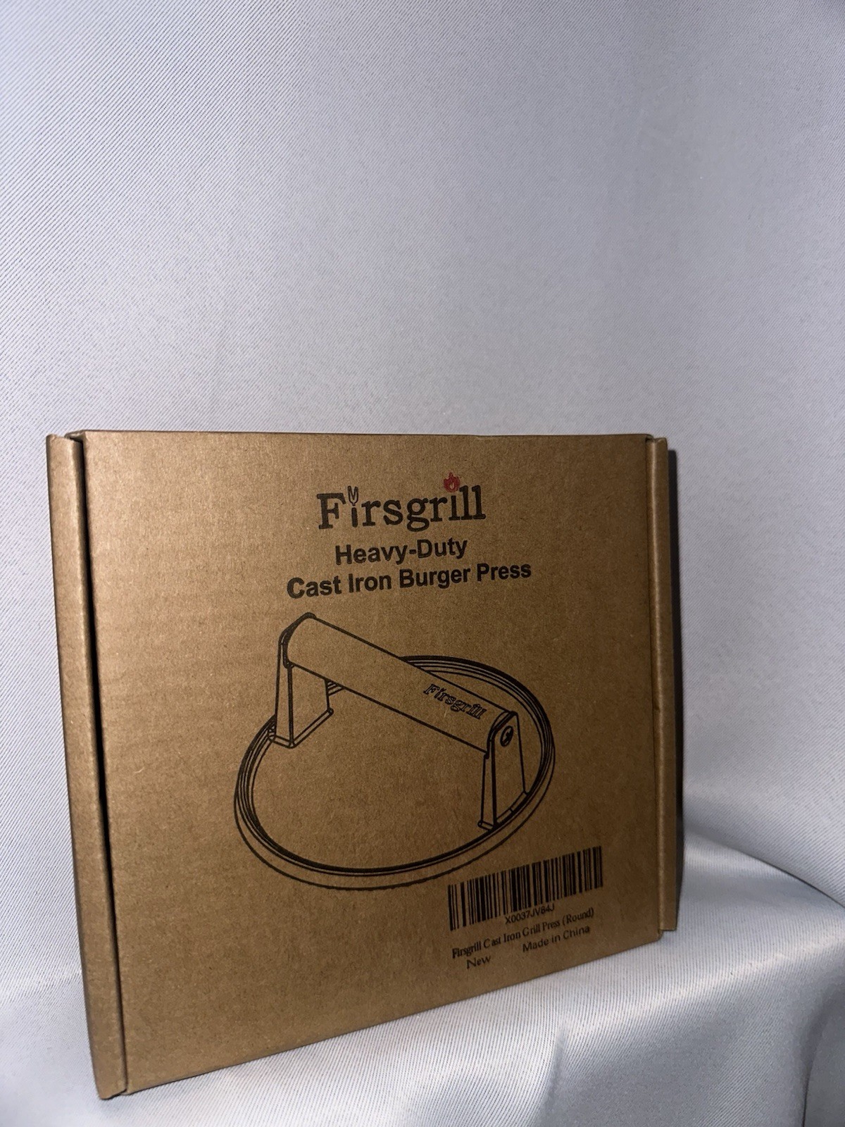 Firsgrill Heavy-Duty Cast Iron Large Single Burger Press X0037JV84J gallery