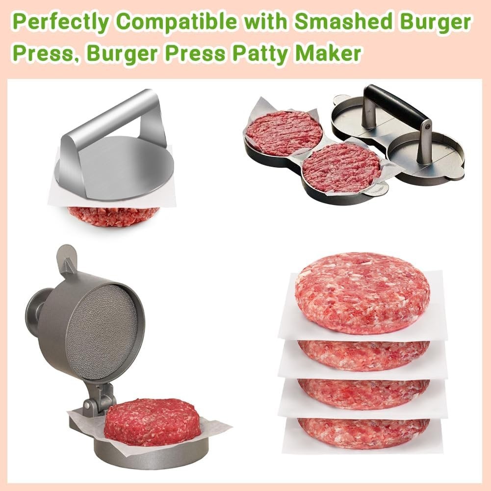 Parchment Paper Squares, Set of 300, 6 X 6 Inch Hamburger Patty Paper, Non Stick gallery