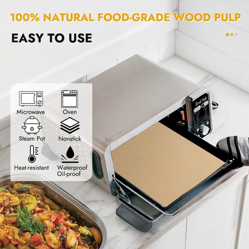 BYKITCHEN 12 Inch Air Fryer Parchment Paper for 120pcs-12x12inch, Nature gallery