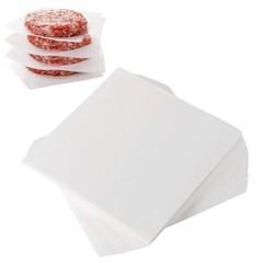 Burger Patty Paper, 5.5 x 5.5in, Set of 300, Paper inch, White